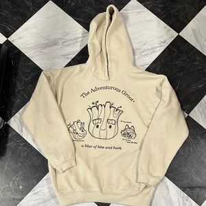 New Disney Marvel Cream Hoodie with Groot Graphic